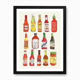 Hot Sauce Kitchen Kitchen Art Print