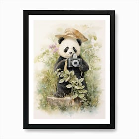 Panda Art Photographing Watercolour 2 Art Print