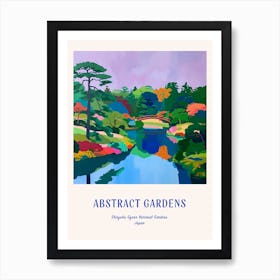 Colourful Gardens Shinjuku Gyoen National Gardens Japan 2 Blue Poster Art Print