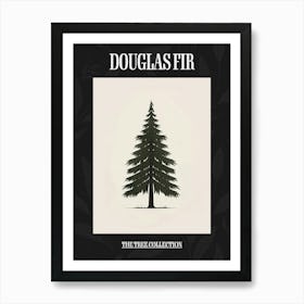 Douglas Fir Tree Pixel Illustration 2 Poster Art Print