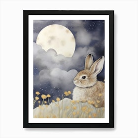 Sleeping Baby Bunny 3 Art Print by Scribble Studio - Fy