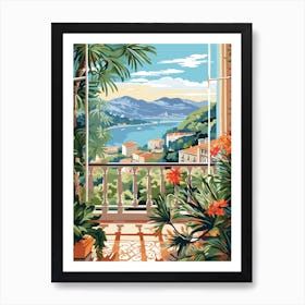Jardin Exotique De Monaco Illustration 2 Art Print