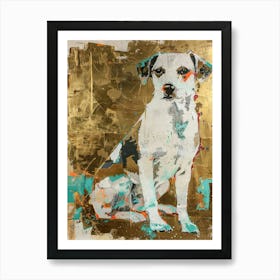 Dog Gold Effect Collage 1 Art Print