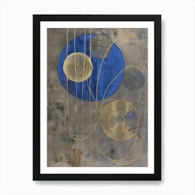 Blue And Gold 16 Art Print