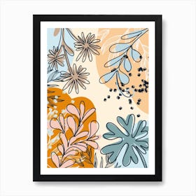 Abstract Floral Pattern 7 Art Print