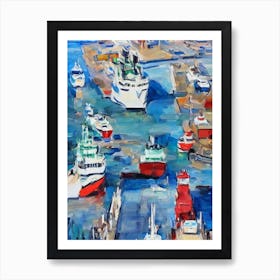 Port Of Halifax Canada Abstract Block harbour Art Print