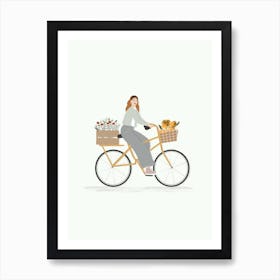 Floral Bike Art Print