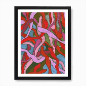 Color Snakes Art Print