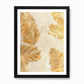 Gold Palm Leaves 1 Poster