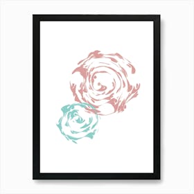 Abstract Roses Art Print