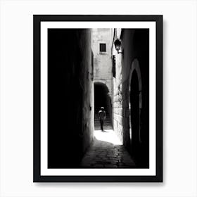 Dubrovnik, Croatia, Mediterranean Black And White Photography Analogue 8 Art Print