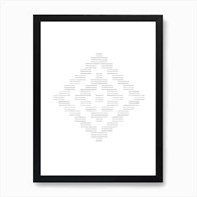 Aztec line art Pattern Art Print