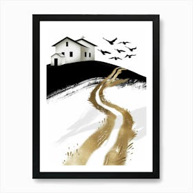 House On A Hill 4 Art Print