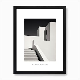 Poster Of Algarve, Portugal, Photography In Black And White 4 Art Print