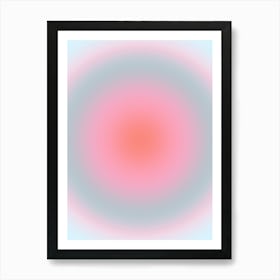 Pastel Aura Gradient Pink Blue Art Print