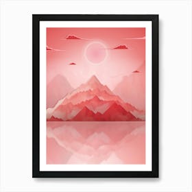 Abstract Mountains Art Print