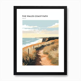 The Wales Coast Path Wales 3 Hiking Trail Landscape Poster Art Print