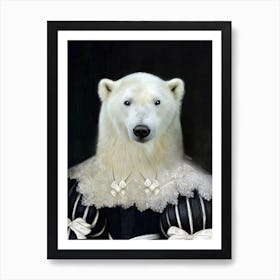 Lady Polly The Lost Polarbear Pet Portraits Art Print