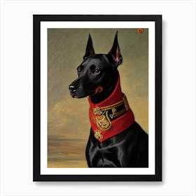 Manchester Terrier Renaissance Portrait Oil Painting Art Print