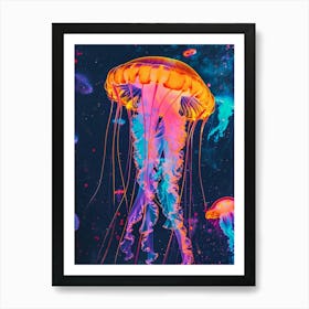 Inverted Jellyfish Polaroid Inspired 2 Art Print