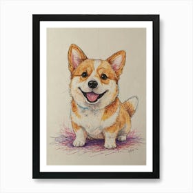 Corgi 1 Art Print