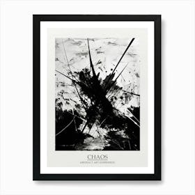 Chaos Abstract Black And White 11 Poster Art Print
