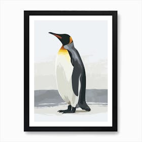King Penguin Signy Island Minimalist Illustration 1 Art Print