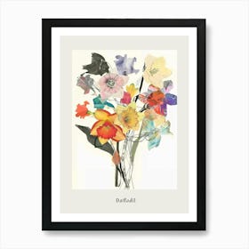 Daffodil 3 Collage Flower Bouquet Poster Art Print
