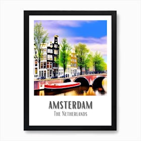 Amsterdam Colorful Cityscape 3 Art Print