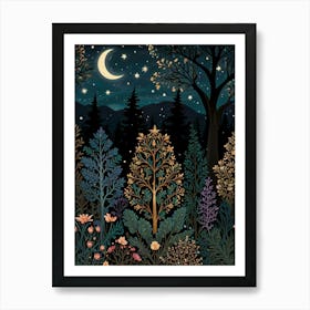 Night In The Forest 9 Art Print