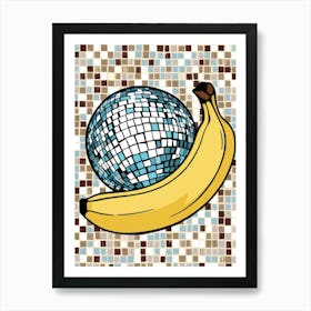 Disco Ball And Banana 1 Art Print