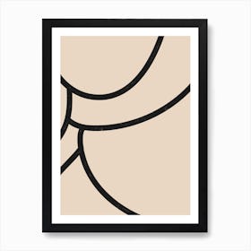 Abstract Nude Close-Up 01 – Minimalist Line Art Art Print