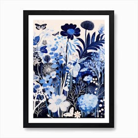 Blue Garden 1 Art Print