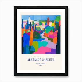 Colourful Gardens Versailles Gardens France 3 Blue Poster Art Print