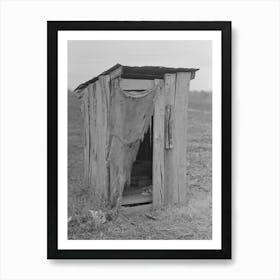 Privy Of Sharecropper S Farmstead Near Pace, Mississippi, Background Photo For Sunflower Plantation By Russell Lee Art Print