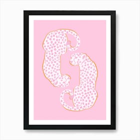 Pink Cheetahs Art Print