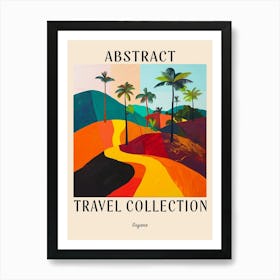 Abstract Travel Collection Poster Guyana 1 Art Print