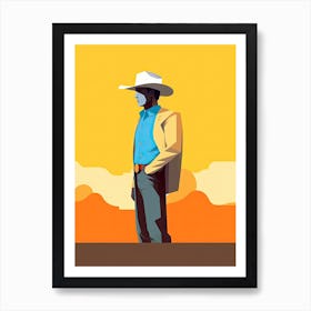 Elegant Cowboy Harmony Art Print