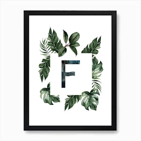 Botanical Alphabet F Art Print