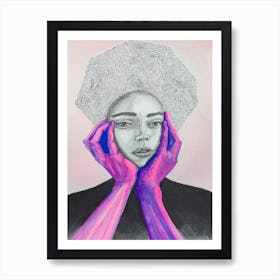 Portrait of a Woman in Thought 1 Art Print