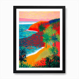 Flynns Beach, Australia Hockney Style Art Print