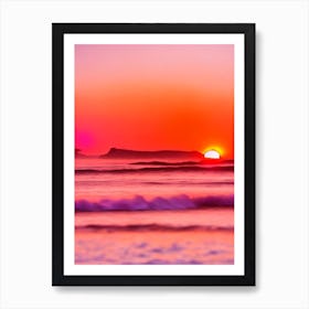 Anjuna Beach, Goa, India Pink Beach Art Print