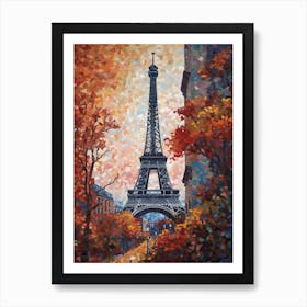Eiffel Tower Paris France Paul Signac Style 2 Art Print