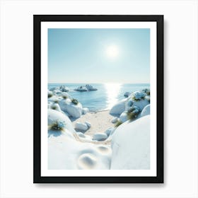 Snowy Beach Art Print