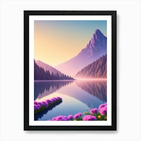 Mountain Landscape Wallpaper Art Print