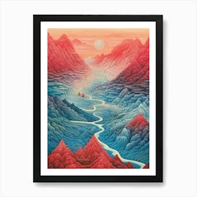 Chinese Landscape Art Print