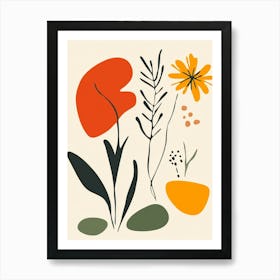 Flowers And Leaves 50 Art Print