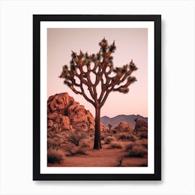  Photograph Of A Joshua Trees At Dusk In Desert 2 Art Print