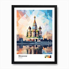 Moscow, Russia, Geometric Illustration 3 Poster Art Print