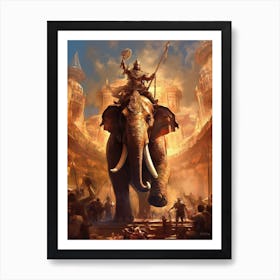 Conquering all in his path 6 Art Print